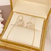 Stud Earrings 1 Pair Light Luxury Shell Zircon Flower Ear Line Delicate Shimmer Floret Senior Sense Drop Niche Design