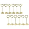 Overige keukengereedschappen 12 stuks Rose Gold Heart Shape Po-houder Stands Tafelnummerhouders Plaatskaart Papier Menuclips Voor S Drop Delivery Otsvp