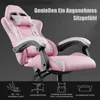 Other Furniture Bigzzia Gaming Chair Office Reclining High Back Leather Adjustable Swivel Rolling Ergonomic Video Game s Racing Q240129