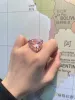 Imposta originale 2024 nuova tendenza vendite gioielli da donna in acciaio inossidabile fascino Gema rosa zircone collana di cristallo braccialetto orecchino con logo