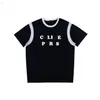 Men's designer short sleeve letter print & black and white color contrast loose casual simple trend men's and women's T-shirt top size s to XL