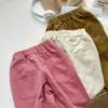 Pantalons enfants pantalons été couleur unie garçons mince Style filles ample tout-match décontracté