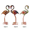 Dekoratif figürinler flamingo bahçe heykeli kuş heykelleri tropik parti için reçine