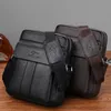 Lyxvarumärke vintage messenger väska män läder företag axel väska brun svart man crossbody väska man handväska gåva till make 240125