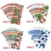 Christmas Decorations 50PCS Candy Bags Santa Claus Plastic Cellophane Cookie Packing Treat Bag For Home Wedding Party