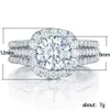 여성 디자이너 웨딩 링 파티 선물을위한 약혼 반지는 빛나는 입방 식 지르코니아 다이아몬드 손가락 미세 보석