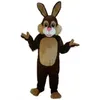 Costume della mascotte del coniglio di Brown di prestazione di Halloween per la personalizzazione del supporto di spedizione gratuita per la vendita della mascotte del personaggio dei cartoni animati del partito