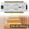 Contrôleurs Éclairage d'escalier Capteur de mouvement LED pour escaliers Bande flexible DC 12V 24V Kit de contrôleur de lumière d'escalier 32 canaux intérieurs