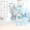 Dresses Pet Dog Clothes Sweet Lolita Dress for Dogs Clothing Cat Small Heart Print Maid Skirt Cute Fashion Winter Warm Pet Products 2023