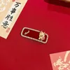 Haarspeldjes Clip Leuke Creatieve Chinese Jaar Haarspeld Accessoires Voor Vrouwen Dierenriem Draak Rode Strass