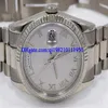 Cadeau de Noël montre pour hommes Président 118239 Or blanc 18 carats Argent Cadran romain Montre 36 mm Styles vestimentaires245P