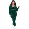 Sweatsuit Plus Size Women's Clothing 3 Piece Set Velvet Matching Suit dragkedja Tops Vest Pants Sportwear Wholesale Dropshing 240127