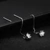 Earrings KNOBSPIN D VVS Moissanite Diamond Earring with GRA s925 Sterling Silver Ear Wire plated 18k White Gold Luxury Earrings for Women