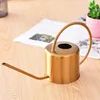 Watering Can Golden Garden Stainless Steel 1300ml Small Water Bottle Easy To Use Handle Perfect For Watering Plants Flower Y2001062599