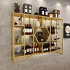 Platos decorativos colgados en la pared para restaurante, soporte para copas de vino, estante de Bar creativo al revés, soporte de exhibición de hierro forjado