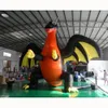 wholesale Dragon gonflable géant de décoration de centre commercial de vacances d'Halloween noir effrayé avec des ailes à vendre