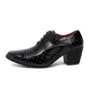 Kleid Schuhe Männer Formale High Heels Oxfords Weiche Mokassins Männliche Blume Rot Höhe Erhöhen Weiß Fahren Hochzeit Boot