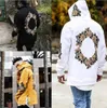 Design New Flower Print Hoodies Men Hip Hop Side Split Sweathy Sweethirts Sweet Hotlowed Pullover à manches longues Tops1