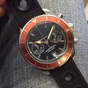 2021 NYA BRE 1884 MENS TWATK KVARTZ Rörelsevakar Kronograf Black Dial Date Gummi Strap Metal Watches 2356