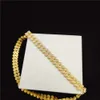 Ontwerp gouden ketting met Cz Iced Out Bling Jewelry Diamond Cubaanse link