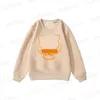 Herfst Winter Warm Sweatshirt Kinderen Hoodies Klassieke Merk Afdrukken Letters Lange Mouwen Tops Voor Middelbare Leeftijd Kinderkleding SDLX Geluk