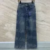 Women Jeans Denim Pants Light Blue Trousers Back Pocket LetterJean Pants Luxury Designer Pants