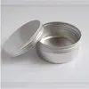 150G aluminiowy metal cynowy okrągły puste słoiki kosmetyczne pojemniki na aluminiowe do makijażu 150 ml puszki do napełniania puszki 5 uncji qnlth