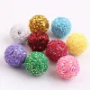 Perles Kwoi Vita colorées 12mm 20mm, choisir la couleur, paillettes Ab, boule de strass pour la fabrication de bijoux de collier en acrylique