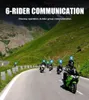 Walkie talkie Mornystar S8 Motorcycle Intercom Helmet Helmet Bluetooth 6 -Rider głośnik słuchawek Udostępnianie FM Motorbike Głowa interpretacja YQ240130