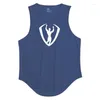 Men's Tank Tops Summer Gym Printing Men Bodybuilding And Fitness Stringer Top Fashion Sports Vest Muscle Sleeveless Shirt Workout Singlets