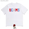 Men's T-Shirts Harajuku Beams T-shirts Simple Fashion Colorful Letter Print Clothing Men Women Cotton Round Neck BEAMS JAPAN Tops Q240130