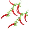 Decorative Flowers 2 Pcs Models Simulated Red Pepper Mold Farmhouse Decor Ornament Chili Fake Hangings Simulation Pendants Pography