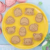 Bakningsverktyg 8st/Set Cartoon Cookie Cutter Mold Biscuit Mold Head Portrait 3D Pressing DIY Stamp Cooking Kitchen Bakeware