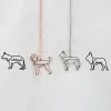 Ожерелья Duoying, имя собаки, персонализированное ожерелье для собак, любитель домашних животных, памятный подарок для собак, ожерелье из нержавеющей стали