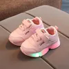 Child Sport Shoes Spring Luminous Fashion Breathable Kids Boys Net Shoes Girls LED Sneakers with Light Running Shoes Zapatillas 240122