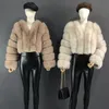 Style Women Fur Coat Real Fox Fur Jacket Natural Fox Fur Short Style Clothing Full Length Sleeve Female Coat 240124