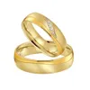 Wedding Rings Alliances Marriage Gold Color Promise For Couples Set Men And Women Ladies Titanium Stainless Steel Jewelry2507