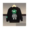 Kledingsets Herfst Baby Meisje Jongen Kleding Set Kinderen Sport Cartoon Beer Sweatshirt Top En Broek Knop Tweedelig pak Katoen Tra Dhkai