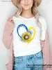 Women's T-Shirt Heartbeat Blue Yellow Women Print T-shirt Girl Y2K Short Sleeve Tee Tops Lady 90S Sweetshirts Female Harajuku Clothing 240130