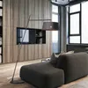 Floor Lamps Nordic E27 Black Floor Lamp Fabric Shade Big House Lighting Metal Fashion Living Room Reading Lamp Slanting Jackson Floor Lamp YQ240130