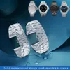 Cinturini per orologi di alta qualità Chiusura con fibbia a farfalla in acciaio inossidabile 24mm Argento per orologio Panerai con strumenti PAM01058 PAM00722281j
