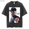 T-shirts hommes Hip Hop Streetwear T-shirt 50 Cent Rapper Print Shirt Style américain Hommes Femmes Vêtements Qualité Coton Surdimensionné Tee-shirt à manches courtes 240130