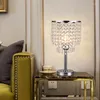 Table Lamps Crystal Chandelier Lamp Fixture Small Clear Hallway Light Desk With US Plugs