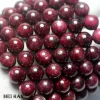 Strands Meihan Wholesale Natural Aaa Ruby Smooth Round Stone Loose Beads Stone Bracelet for Jewerly Diy Making