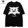 T-shirt da uomo Abbigliamento uomo T-shirt Y2K oversize Divertente Fantasma Patchwork Magliette Estate Cartoon Anime Casual Top Tees Cotone Harajuku Streetwear Q240130