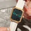 Luxury Watch Fashion Retro Square Table Swiss Quartz Movement Watches 24mm rostfritt stål Watchband Crystal Dial present för kvinnor med låda