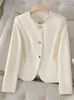 Abiti da donna Crop Blazer Cappotto per donna Primavera Autunno 2024 Moda coreana Solid manica lunga O Collo Slim Office Ladies Chic Jacket