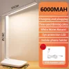 6000mAh debiterbar LED -bordslampa USB 3 Färg Stepless Dimble Desk Lamp Touch Touch Touch Touch Eye Protection Reading Night Light