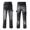 Calças de brim famosas homens mulheres tops High Street Hole bordados jeans estiramento calças slim-fit jeans verdadeiros 8 estilos preto azul carta impressa moletom