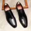 Storlek 6 till 12 Classic Mens Penny Loafers äkta ko läderklänning brun handgjorda glid på italienska stil kontor formella skor